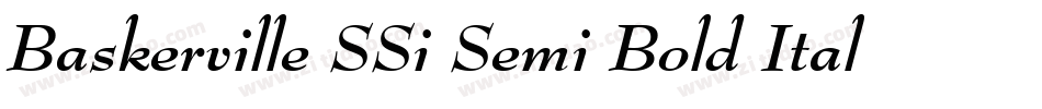 Baskerville SSi Semi Bold Italic字体转换